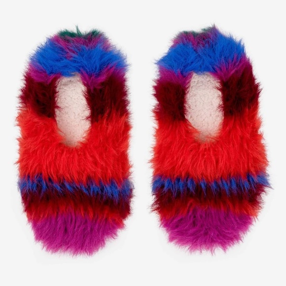 Faux Fur Slippers for Women Purple / M/L